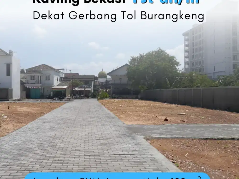 Kavling Hunian & Invest Area Setu, Bekasi. Dekat Pintu Tol Setu. Terima SHM