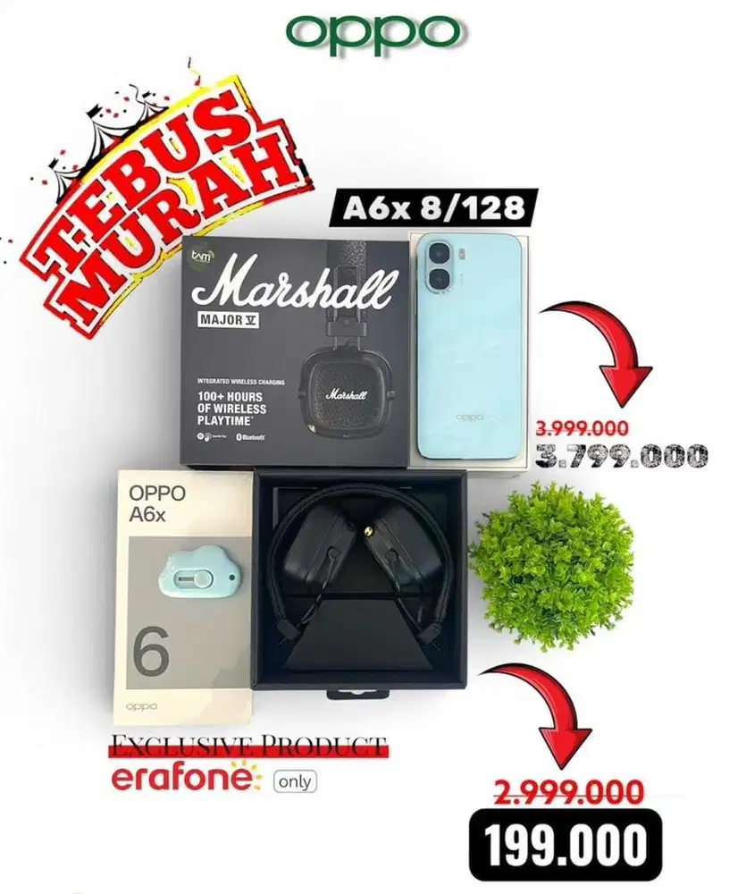 Oppo a6x 8/128 tebus murah marshal