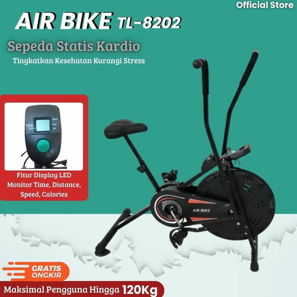 Jual Sepeda Statis Rumahan Air Bike TL8202 Alat Fitness Terapi Premium