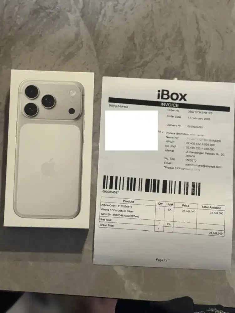 Iphone 17 Pro 256Gb Silver Segel