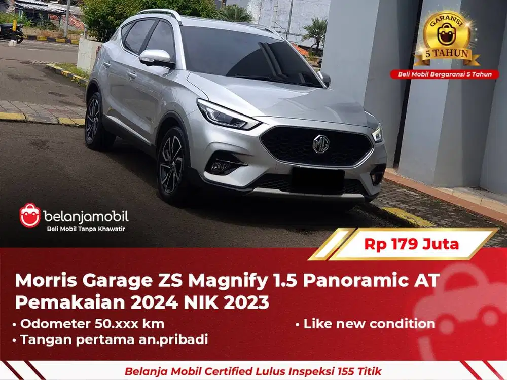 [ GARANSI 5TH ] MG Morris Garage ZS Magnify 1.5 Panoramic AT 2023/2024