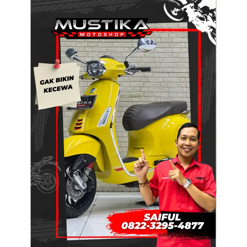 Odo 5rb Simpenan!!Vespa. Sprint S ABS Led 2022 Yellow Mulus-Mustika