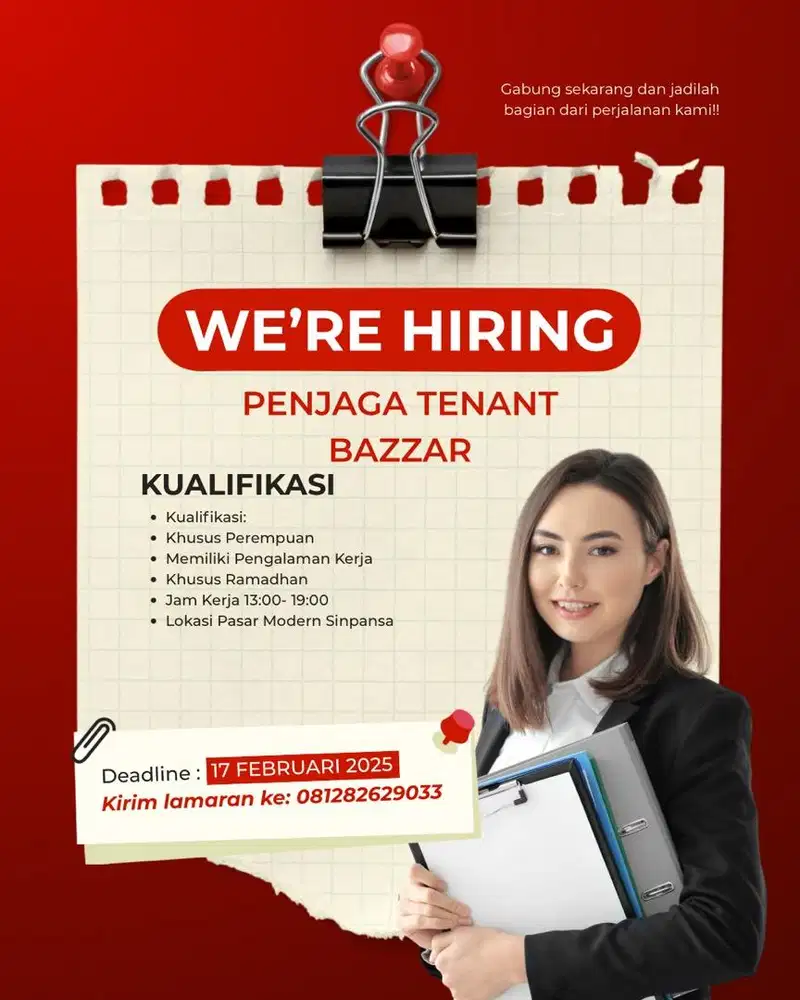 Penjaga tenant bazaar