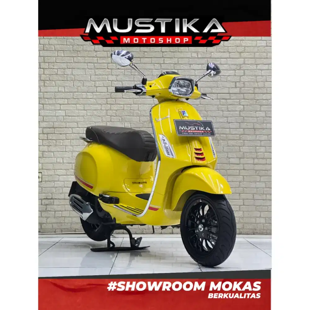 Odo 5rb Simpenan!!Vespa Sprint S ABS Led 2022 Yellow Mulus-Mustika