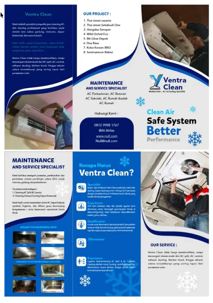 Cleaning Ac dan Exhaust Restoran