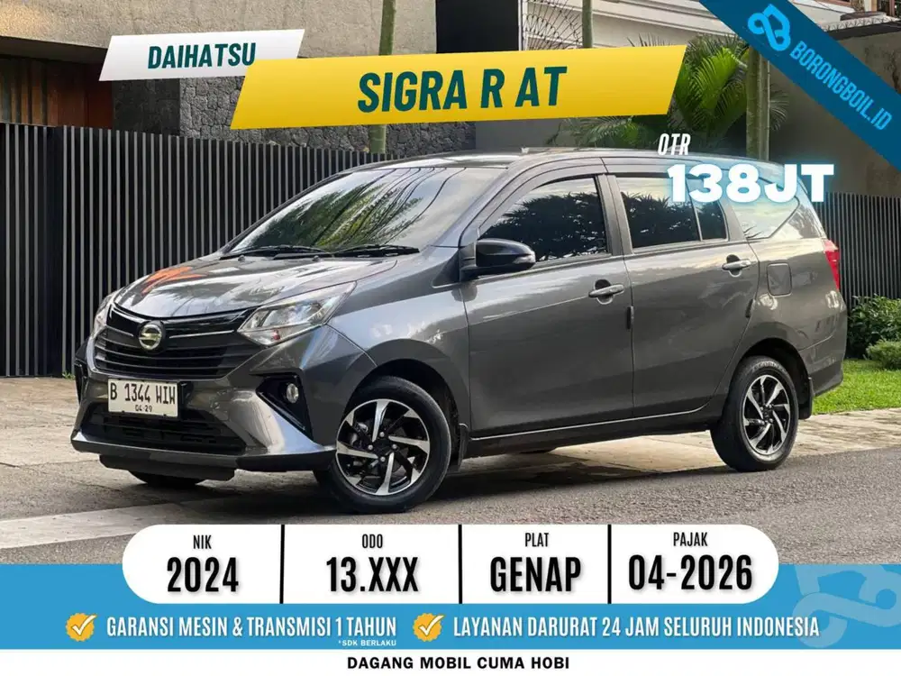 New Daihatsu Sigra R AT 2024 Abu Low KM