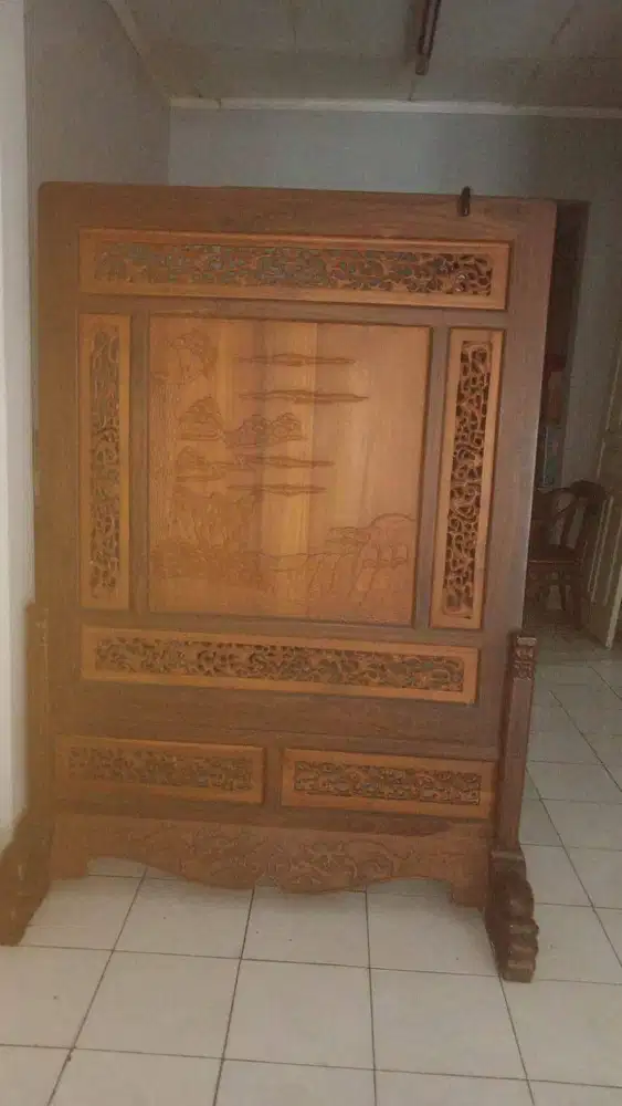 Dijual Sketsel / pembatas ruangan ukiran Jati Jepara harga Nego