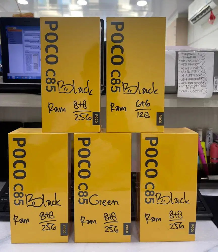 Baru...Xiaomi Poco C85 NFC 8/256 Grs Resmi (Warna :Black,Green,Purple)