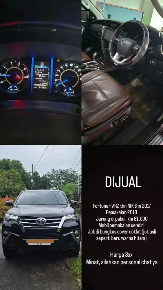 Jual Fortuner VRZ 2018