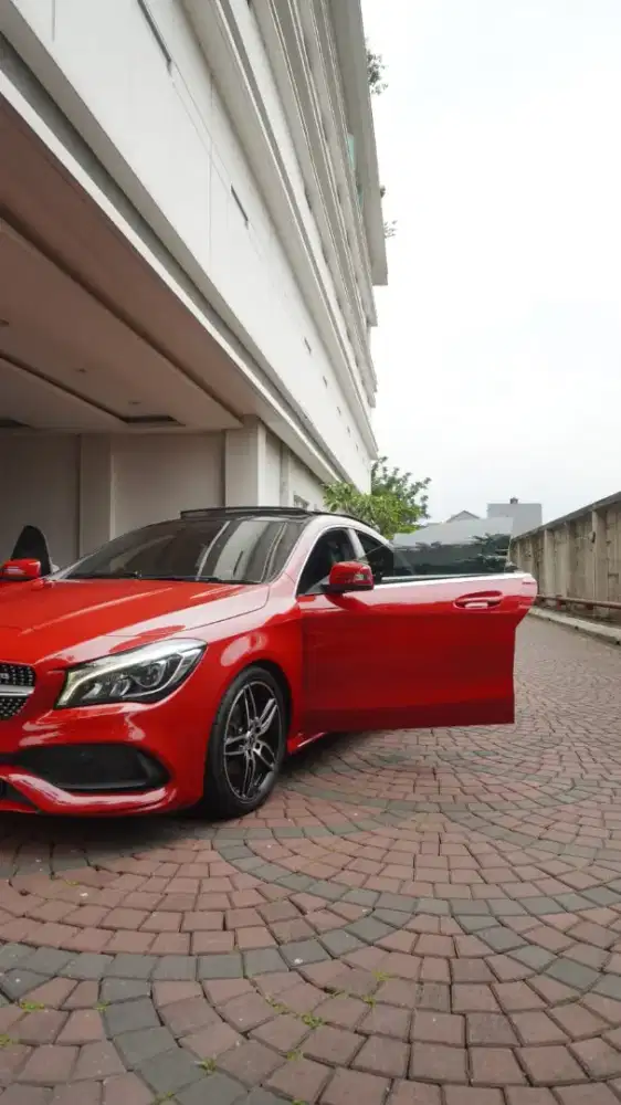 MERCEDES BENZ CLA200 SPORT AMG 2018 FACELIFT RED ON BLACK