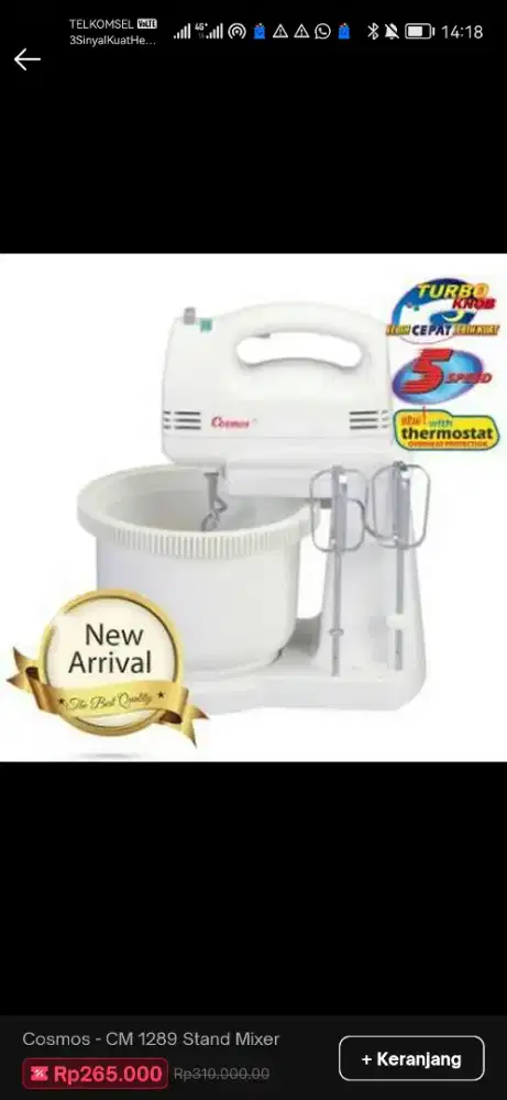 DIJUAL CEPAT STAND MIXER CM 1289