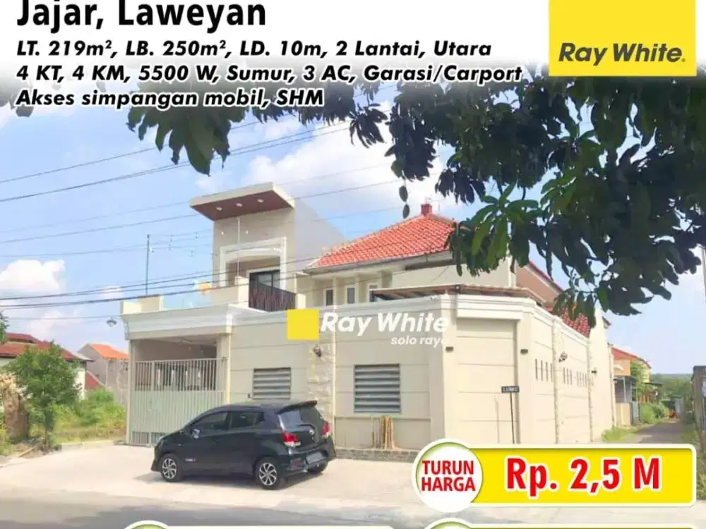 Rumah Mewah 2 Lantai Siap Huni, Lokasi Strategis di Jajar, Laweyan, Surakarta