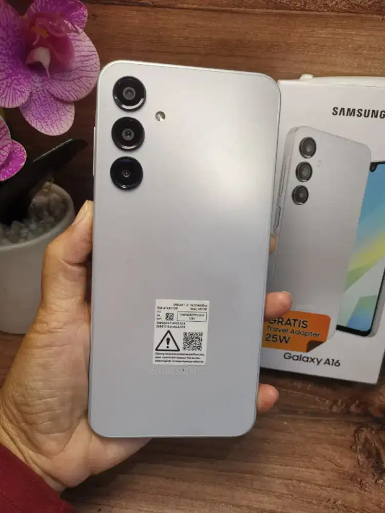 Samsung a16 8/256 gb white mulus fullset original garansi sein minus