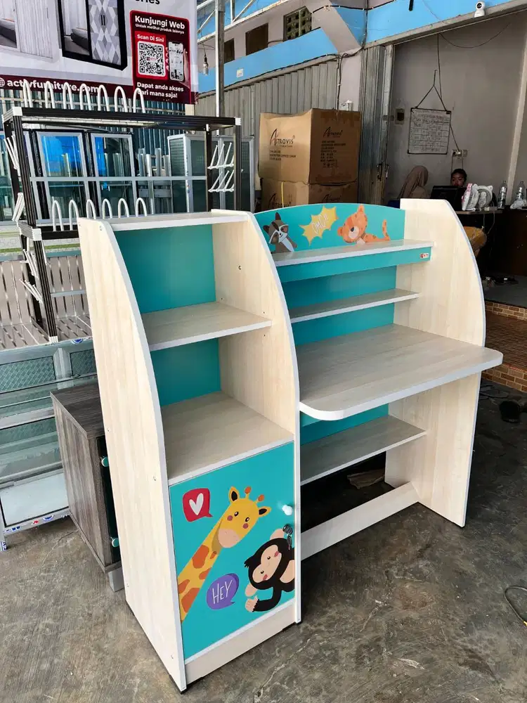 PROMO MEJA BELAJAR ANAK MOTIF KARTUN HEWAN MERK ACTIV SALE