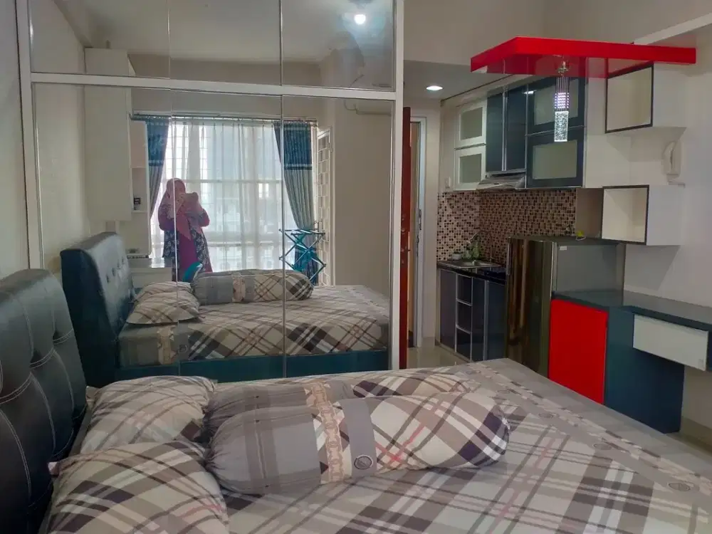 Jual Murah 450Juta Apt Grand Taman Melati Margonda Tower B, Studio, Full Furnished, Lantai 20