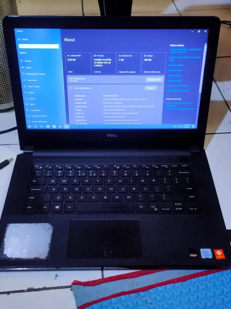 Dell 3459 core i5 6200U Ram 8gb Hdd 500gb Amd R5 M315