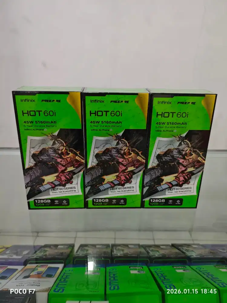Infinix Hot 60i 6+6/128 GB NFC Helio G81 Camera 50 MP Garansi Resmi