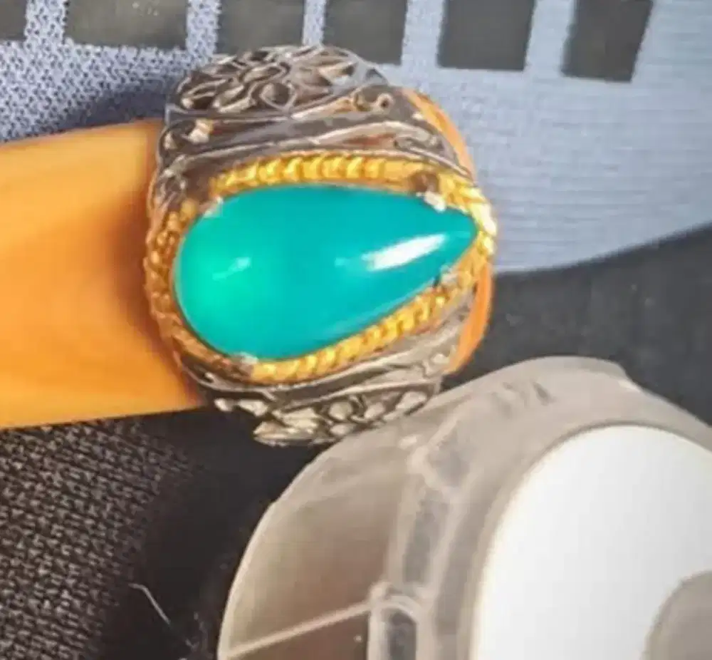 Cincin Bacan Kristal Ring Perak