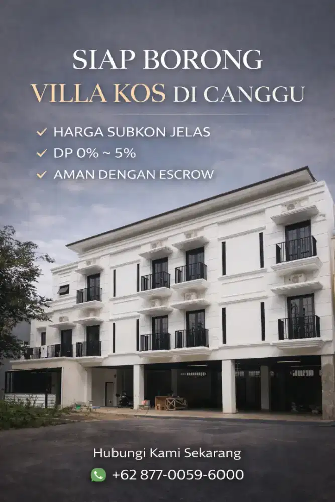 BORONG BANGUN Dp 0%, KOS ,VILLA, SIAP SURVEY BSK, HARGA SUBKON