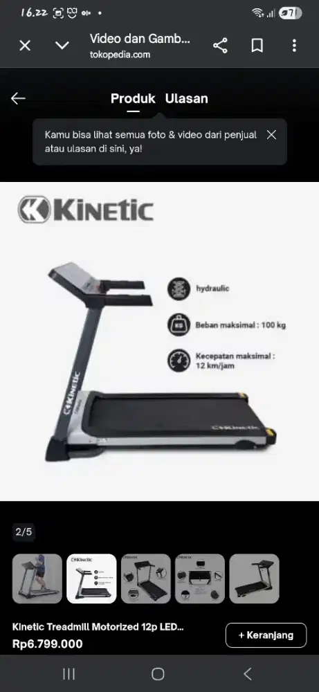 Kinetic Treadmill Second Nego