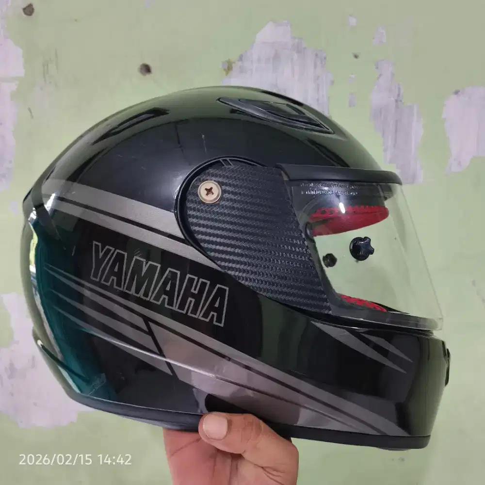 Custom visor helm yamaha