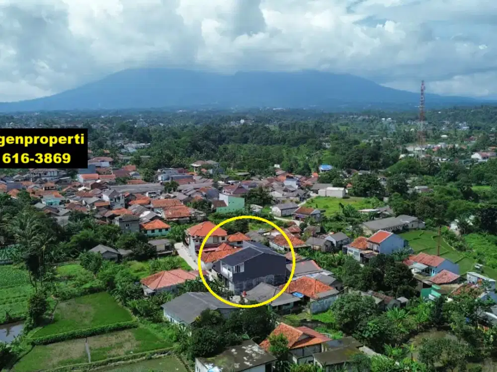 Rumah View Gunung plus Ruang Usaha di Parakan Ciomas Akses Mobil