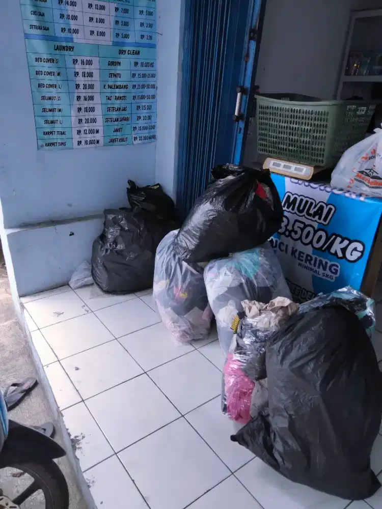 T.o laundry berjalan omzet 4-6jt perbulan