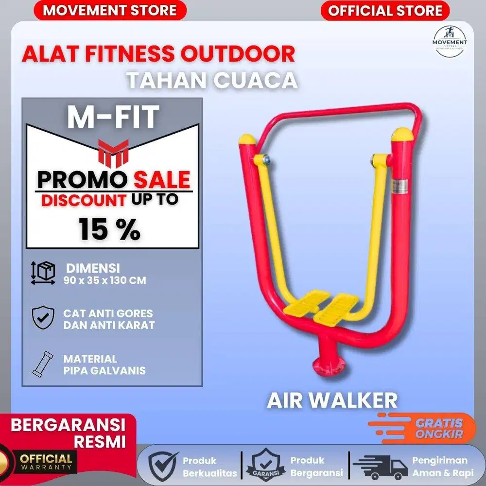 Alat Fitness Gym Outdoor Air Walker Bisa Request Warna Tahan Cuaca