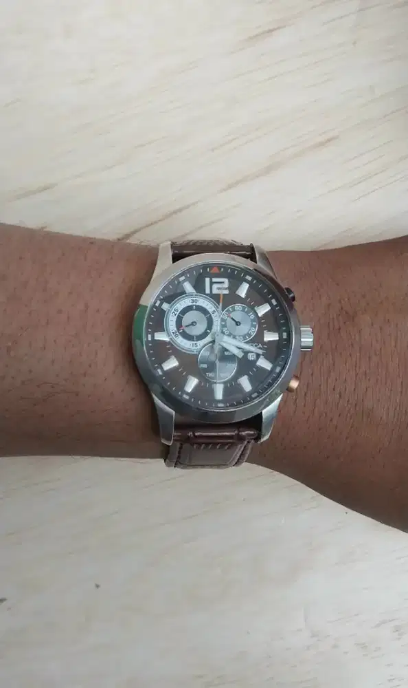 Jam tangan nautica crono second mulus