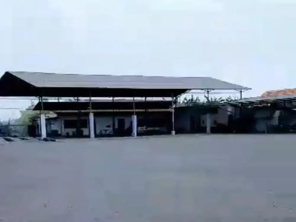 GUDANG TERBUKA DI RAYA GILANG SEPANJANG, COCOK SHOWROOM, BENGKEL, GARASI TRUK & BIS