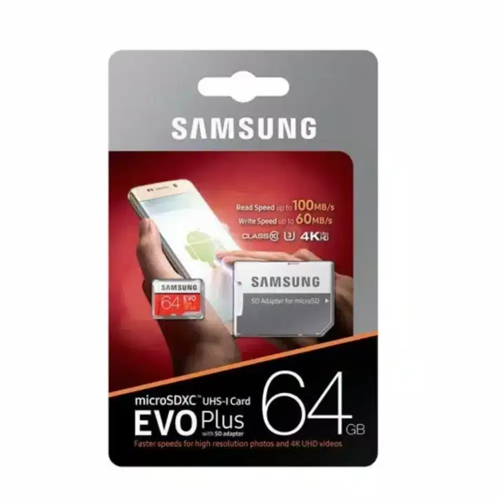 Kartu memori 64gb micro sd Samsung garansi resmi 7 tahun baru segel