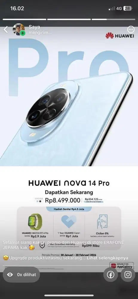 Huawei nova 14 pro 12/512