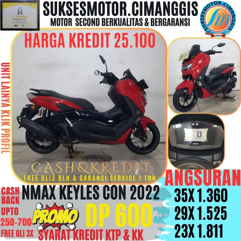 DP 600 NMAX 155 KEYLES PROMOTERMURAH CASHBACK UPTO700RBU FREEOLI3X
