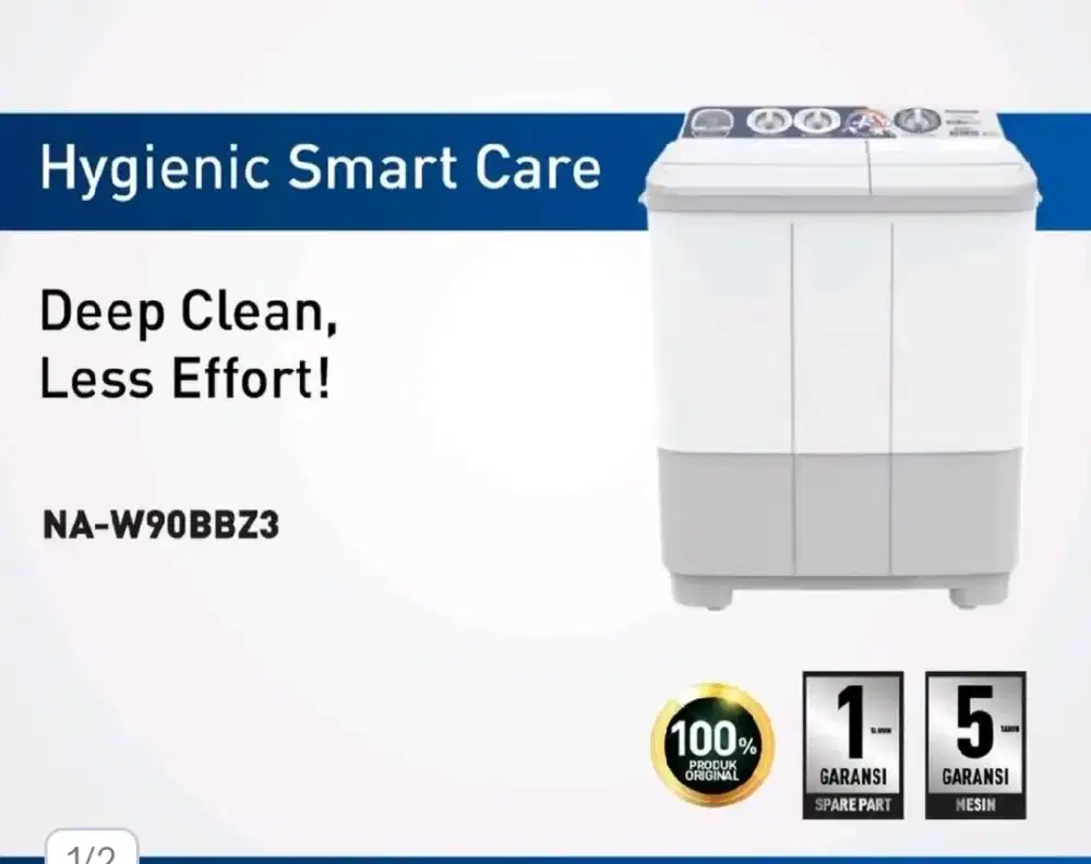 Ready Mesin Cuci Panasonic 9Kg Promo cicilan bunga 0% dAtlanta Mataram