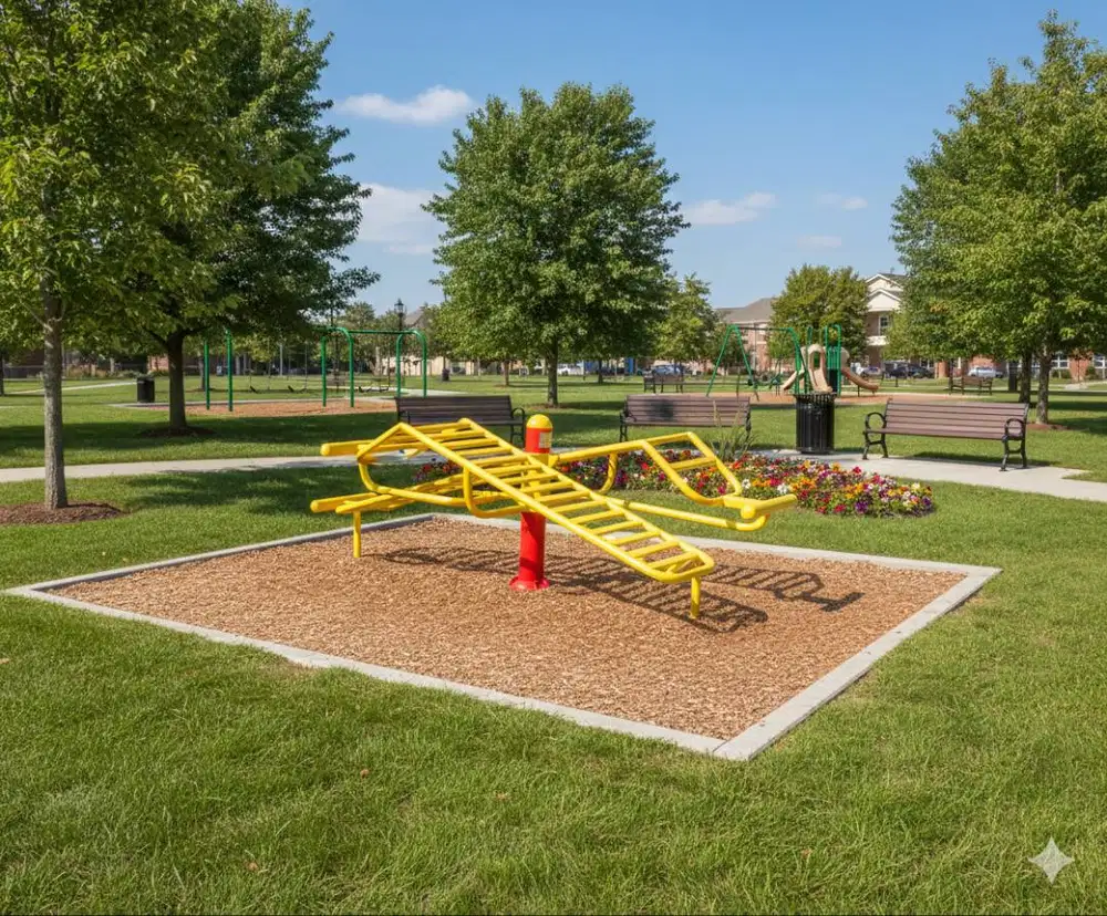 alat fitness outdoor taman double situp machine