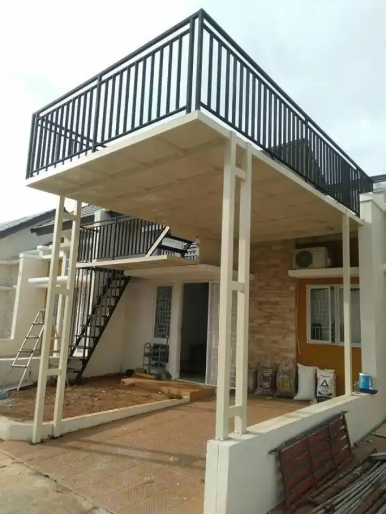 Terima jasa bikin pagar kanopi rellingq tangga dan servis