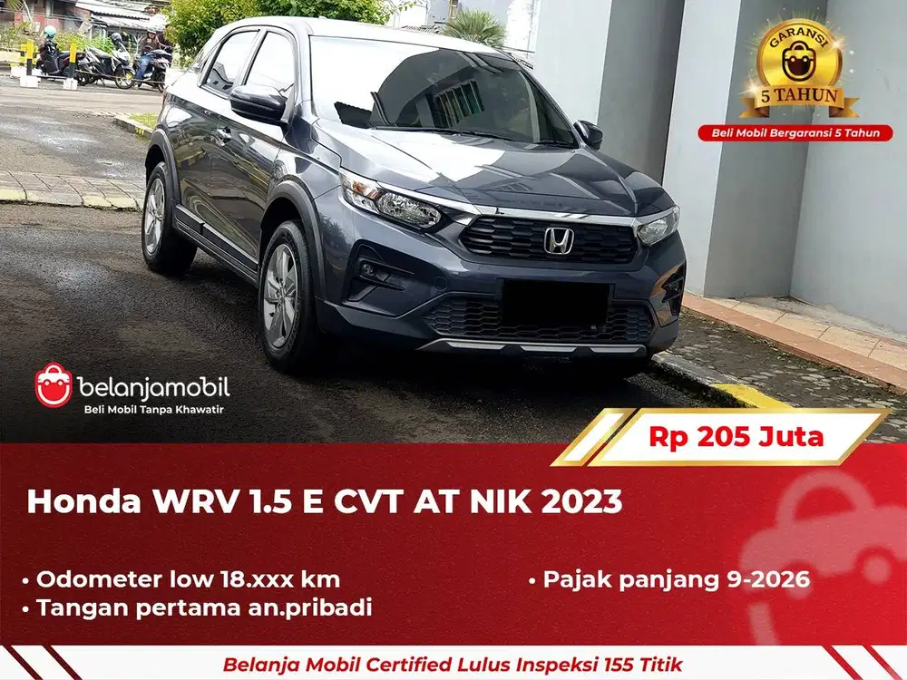 [ GARANSI 5TH ] Honda WR-V WRV WR V 1.5 E CVT AT 2023/2024