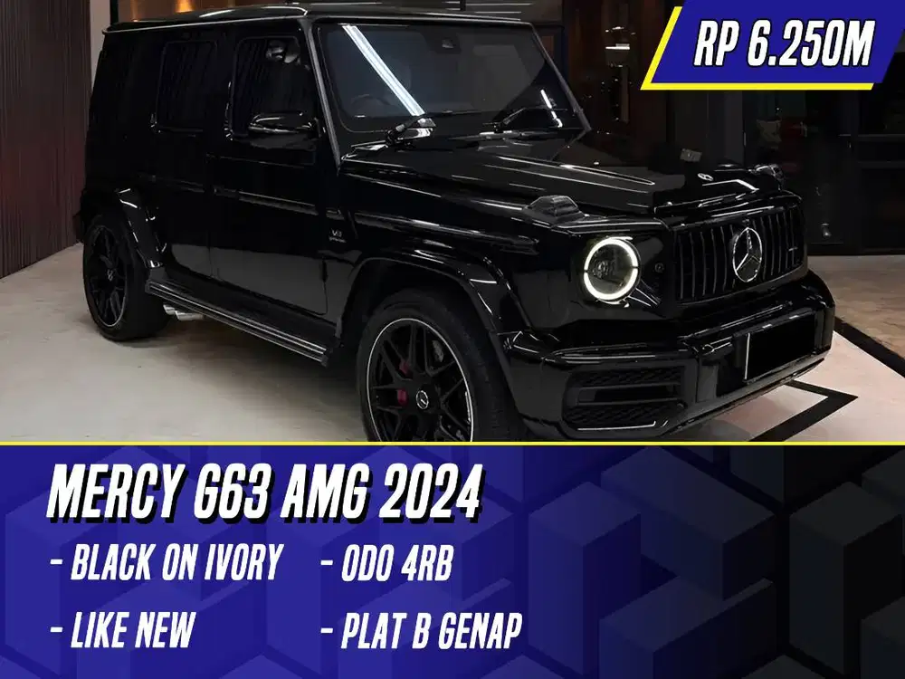 Mercedes Benz G63 AMG 2024 NIK 2023 Black on Ivory Hitam Mercy G 63