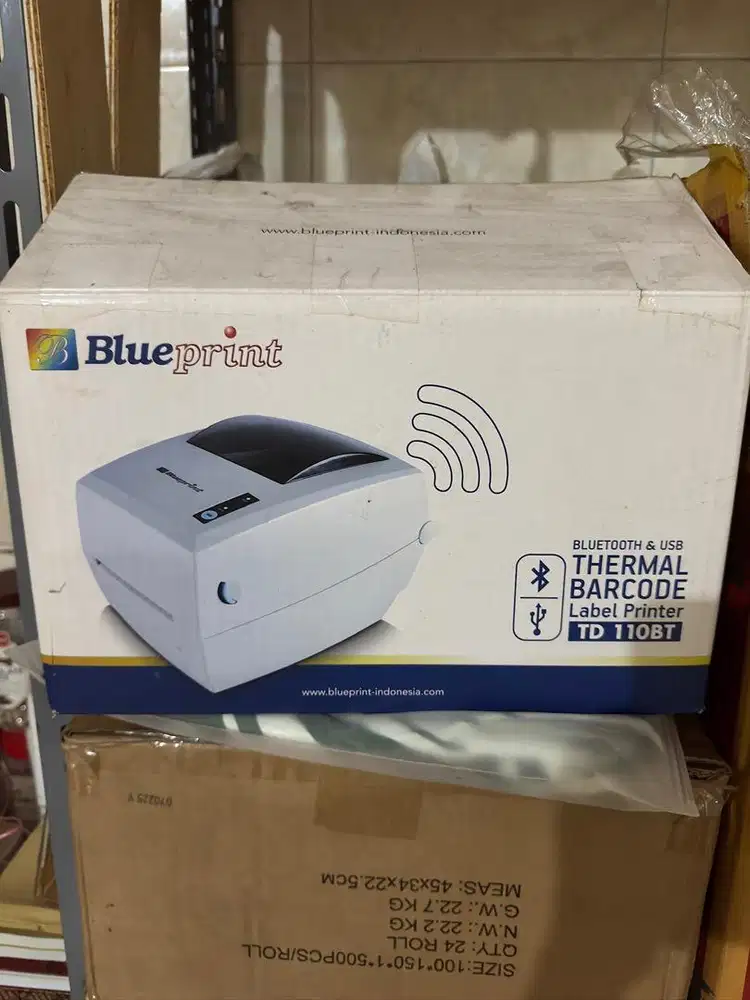 Blueprint printer thermal barcode label