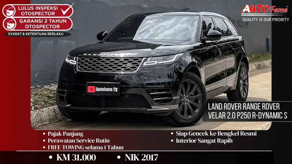 Land Rover Range Rover Velar 2.0 P250 R-Dynamic S NIK 2017