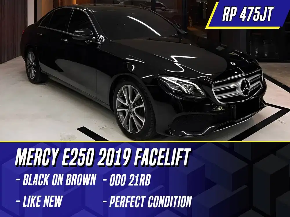 Mercedes Benz E250 2019 Facelift Black on Brown Hitam Mercy E 250 AVG