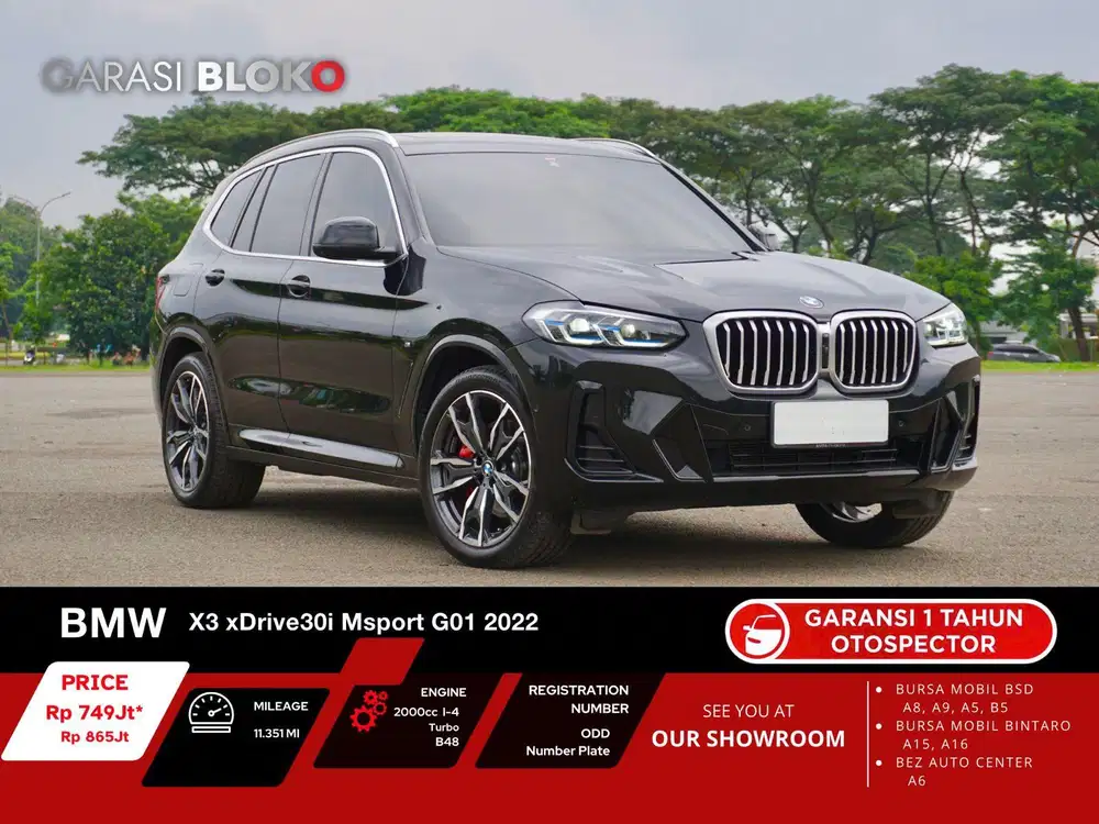 (Odo 11rb Warranty ON) BMW X3 G01 LCI MSport  xDrive30i B48 2022