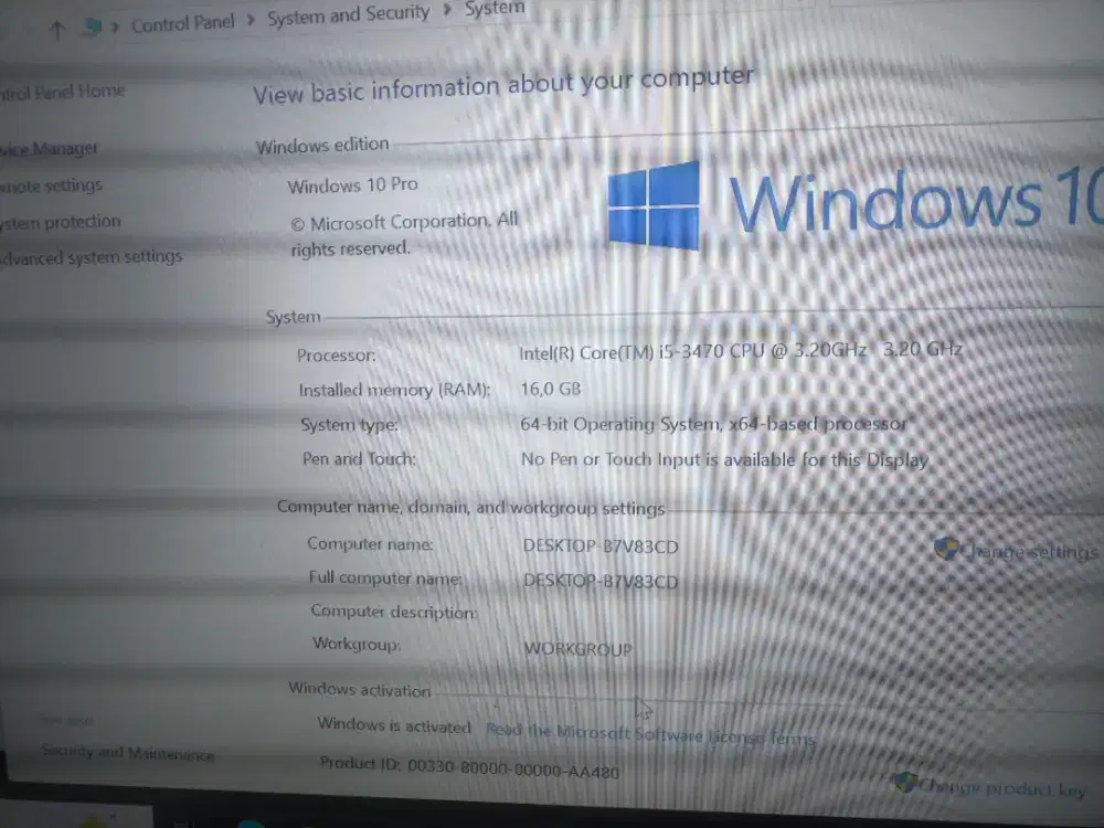 PC Gaming 16 i5/16gb ram 1050TI