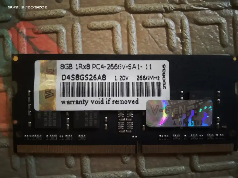 SODIMM V-Gen Platinum 8GB 2666Mhz