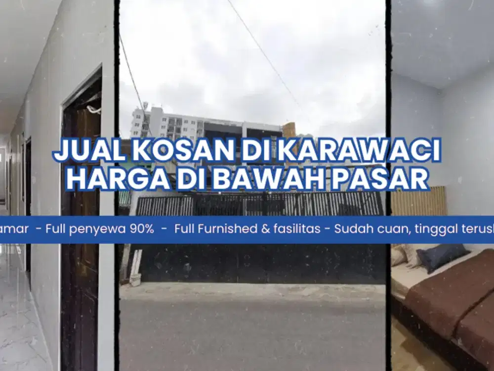 Dijual Kost 21 kamar eksklusif harga di bawah pasaran, pendapatan 453 jt/bulan