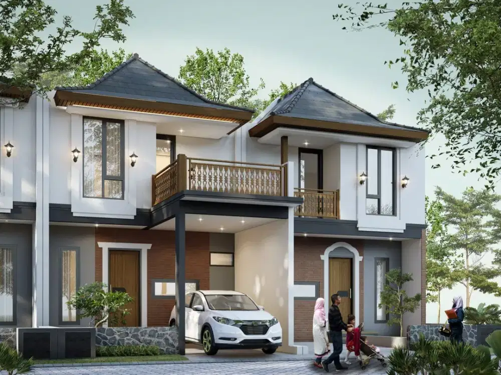 villa konsep jawa modern dekat alun alun kota batu