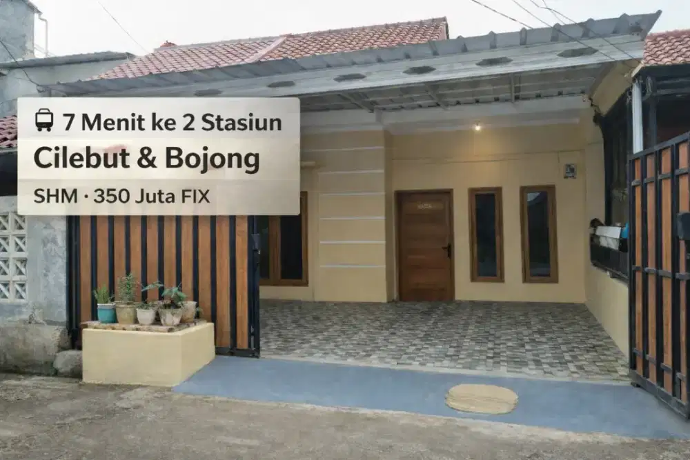Rumah SHM LT 75 Dekat 2 Stasiun Cilebut & Bojong Siap Huni full renov