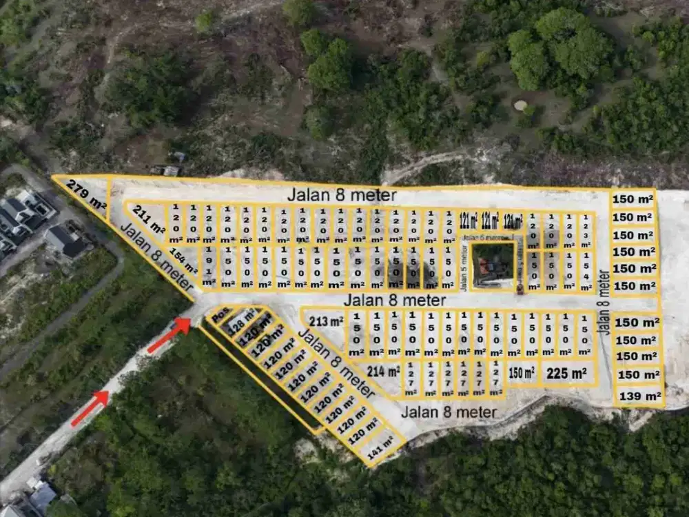 Jual Tanah Kavling Luas mulai 120m² Zona Kuning View Laut area Investasi Strategis