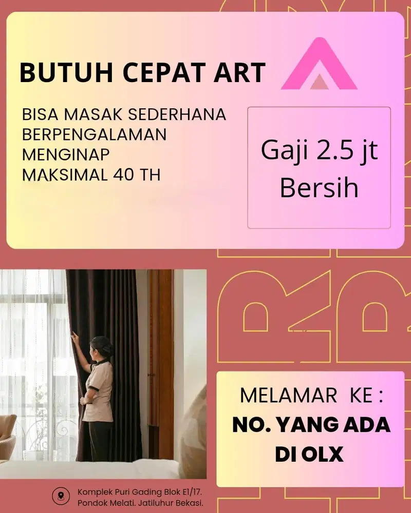 Lowongan Kerja ART Jakarta Barat & Tangerang Via Yayasan Nyla Asisten