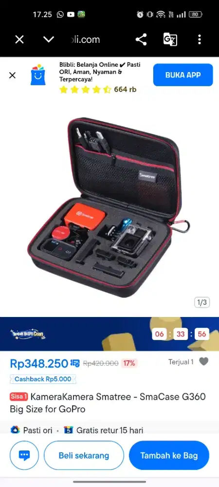 Koper penyimpanan Action cam Smatree SmaCase tipe G360